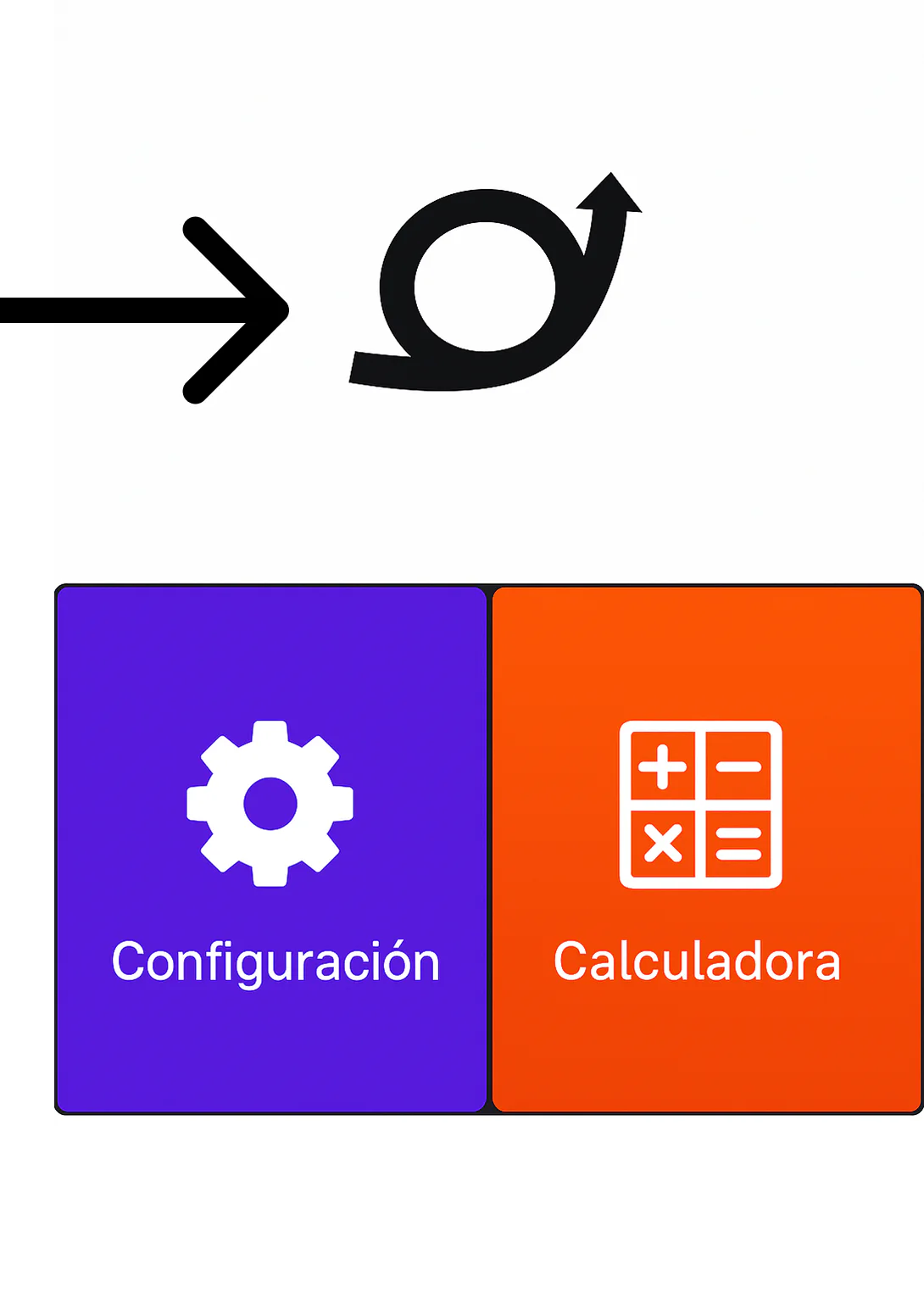 Menú del POS con flecha hacia el ícono de la app de Recurrente