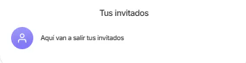 Sección Tus invitados donde aparecerá la lista de tus referidos